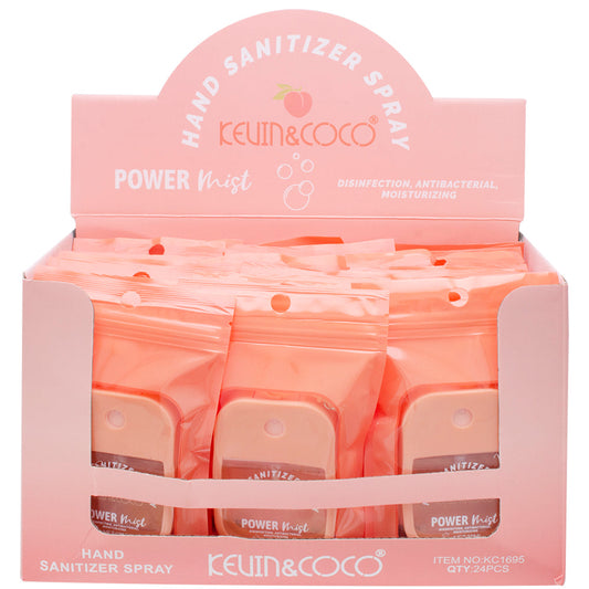 KEVIN AND COCO POWER MIST PEACH HAND SANITIZER SPRAY ** ETA 6/18