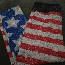 USA Flag Capri OS w/ Pockets
