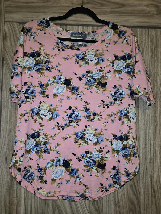 Pink Floral Top - Medium