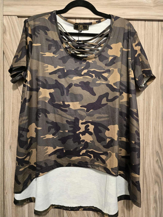 Camo Criss Cross Top - S & M