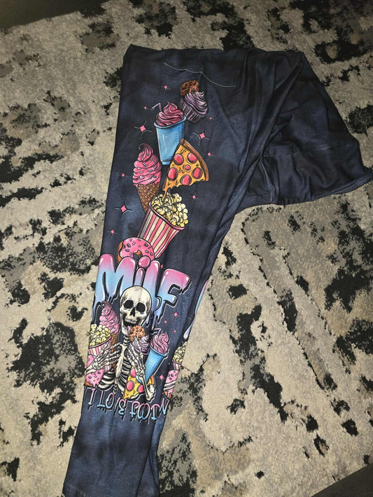 Man I Love Food MILF Leggings with Pockets - TC
