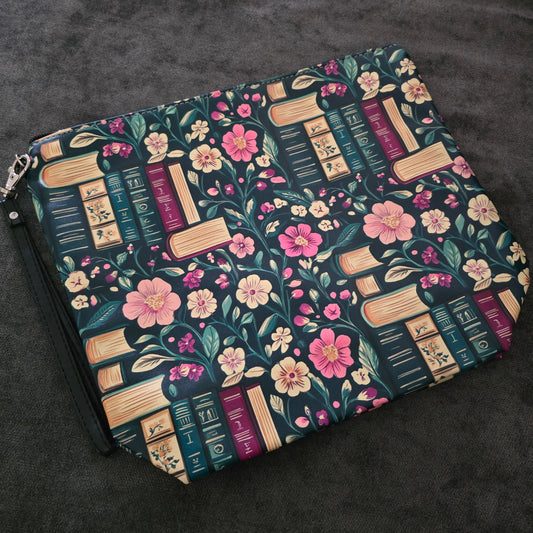 Floral Books Cosmetic Clutch