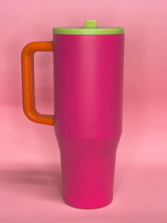 Pink ColorPop Handle Tumbler