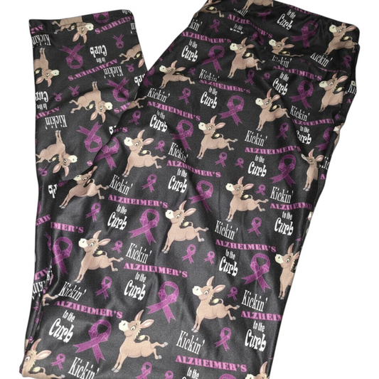 Kickin Alzheimer's To The Curb Leggings TC2