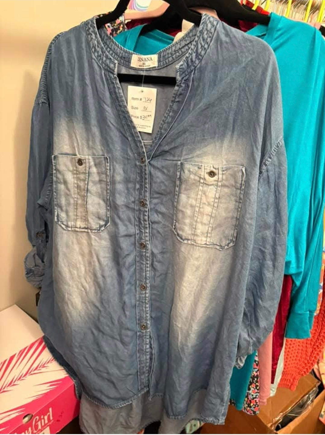 Denim Top - 3X