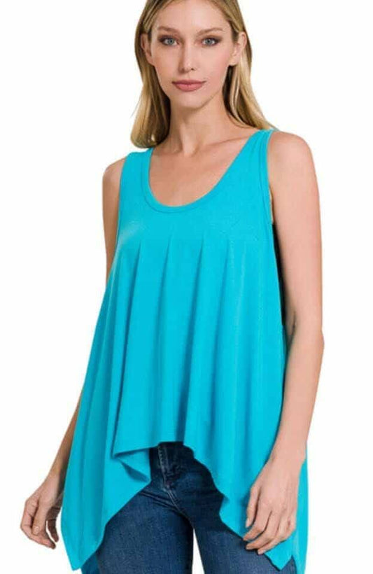 Zenana Blue Sharkbite Tank - M & 1XL