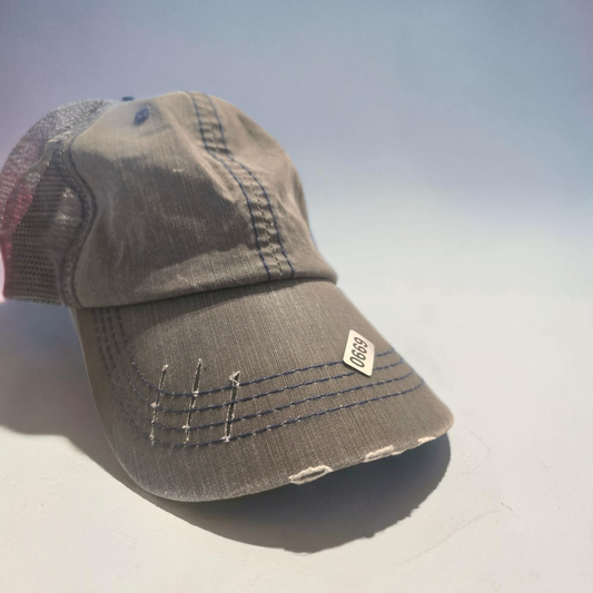 Blank Distressed Navy Hat