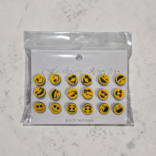 Emoji Stud Mixed Earrings