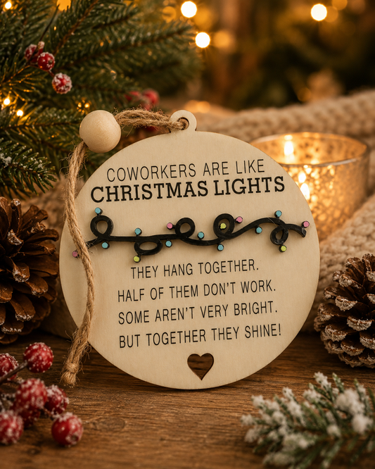 Coworkers Are Like Christmas Lights Ornament