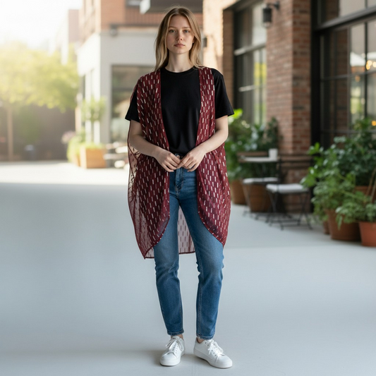 Lularoe Small Vest Cardigan Maroon/Red