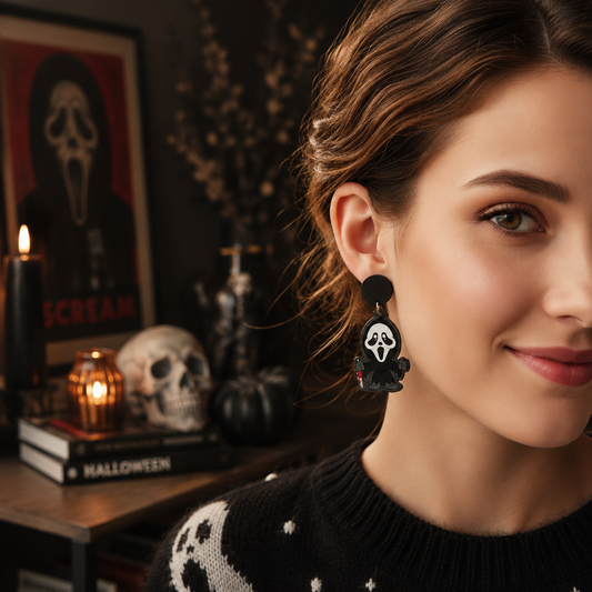 Scary Face Earrings