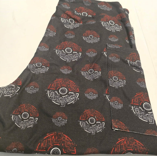 Poke Ball Capri with Pockets - OS