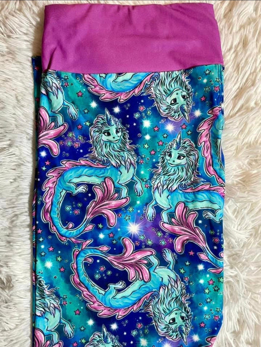 Dragon Sparkle Leggings Kids S/M